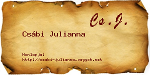 Csábi Julianna névjegykártya