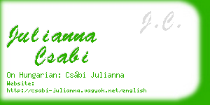 julianna csabi business card