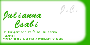 julianna csabi business card